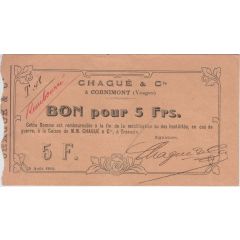 5 Francs - Commune de Cornimont [88]