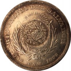 1 Peso Counterstamped coinage