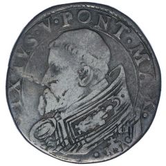 1 Testone - Sixtus V NVNQUAM DEFICIET