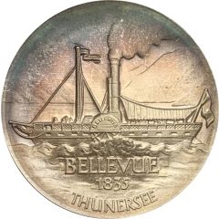 Medal - Steam Navigation on Swiss Lakes in the 19th Century Bellevue