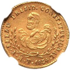 1/2 Escudo - Manuel Isidoro Belzú 4th Anniversary - Monetary Medal
