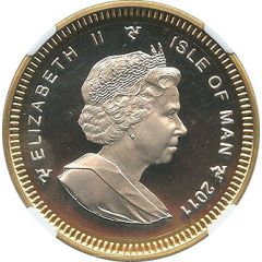 1 Angel - Elizabeth II Archangel Michael, Platinum and Gold Bimetallic