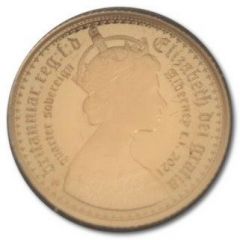 1/4 Sovereign - Elizabeth II Gothic - Quartered Arms, Gold Proof