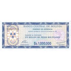 1 Boliviano overprinted on P# 192C