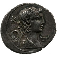 Denarius M. Pupius Piso, M•PISO•M•F FRVGI