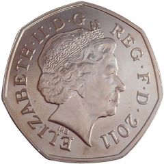 50 Pence - Elizabeth II Cycling, Silver
