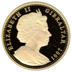1 Crown - Elizabeth II First Grandchild 1954, Gold Plated Silver