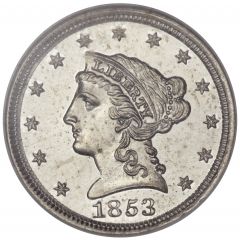 1 Cent `1853` Pattern, copper-nickel