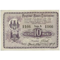 10 Rubli Magistrat Miasta Częstochowy
