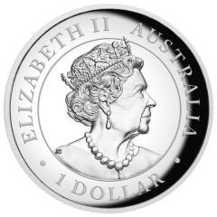 1 Dollar - Elizabeth II 6th Portrait - Australian Wedge-Tailed Eagle - Silver Proof - High Relief