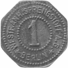 1 Pfennig - Berlin Westf. Anh. Sprengstoff AG