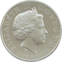 5 Pounds - Elizabeth II Horatio Nelson, Platinum Piedfort