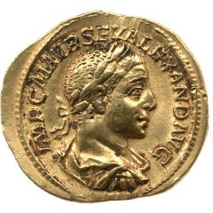 Aureus - Severus Alexander P M TR P II COS P P, Mars