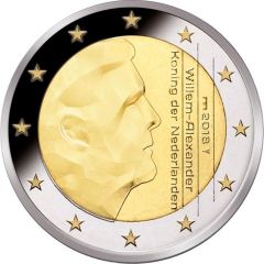 2 Euro - Willem-Alexander The Hague yellow star, Coloured