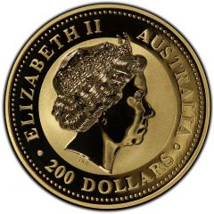 200 Dollars - Elizabeth II 4th Portrait - Year of the Monkey - Gold Bullion Coin