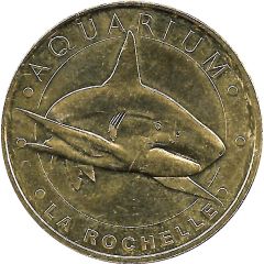 Monnaie de Paris Tourist Token - La Rochelle Aquarium - Le requin à pointes noires