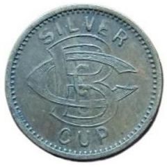5 cents - Silver Cup Gambling Token