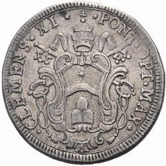 1 Testone - Clement XI QVIS PAVPER? AVARVS