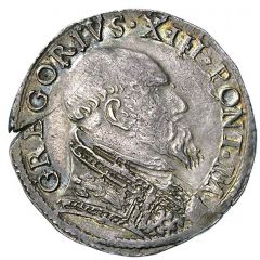 1 Testone - Gregory XIII Jubilee