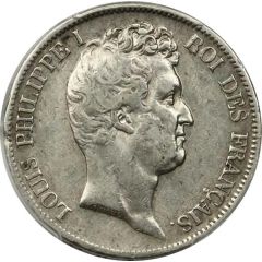 5 Francs type Tiolier with `I`, Hybrid, hollow edge