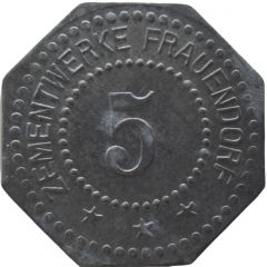 5 Pfennig - Frauendorf Zementwerke