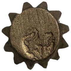 1 copper coin Beveled and serrated