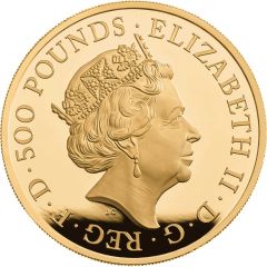 500 Pounds - Elizabeth II 5th portrait, 5 oz Fine Gold