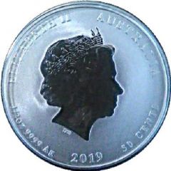 50 Cents - Elizabeth II 4th Portrait - Year of the Pig - Silver Bullion Coin