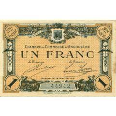 1 Franc - Chambre de commerce d`Angoulème [16] <3ème série>