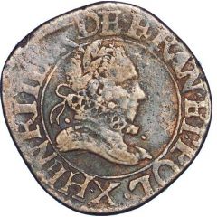 Double Tournois - Henri III Amiens mint