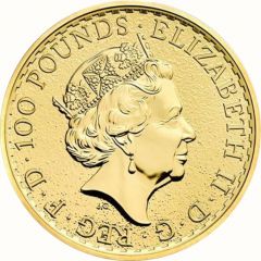 100 Pounds - Elizabeth II Year of the Rooster, 1 oz Fine Gold