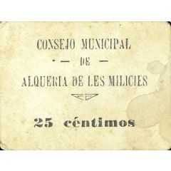 25 Céntimos Alqueria de les Milicies