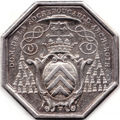 Archevêché de Rouen - Dominique de La Rochefoucauld 1er type