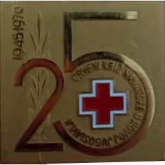 Plaquette - 25 years of Croatian Red Cross in New Yugoslavia