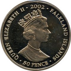 50 Pence - Elizabeth II Coronation, colored