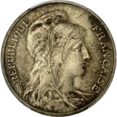 5 centimes Daniel-Dupuis Essai en argent