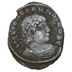 Follis - Constantius II GLORIA EXERCITVS, one standard, Thessalonica