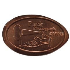 Elongated Coin - Puck Phonograph c.1900