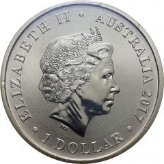 1 Dollar - Elizabeth II 4th Portrait - Year of the Rooster