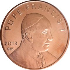 1 Oz Copper Golden State Mint - Pope Francis I