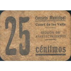 25 Céntimos Cuart de les Valls