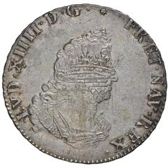 1/2 Ecu of Flanders with insignia - Louis XIV pointy schield