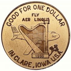1 Irish Dollar - Fly Aer Lingus Clare, Iowa