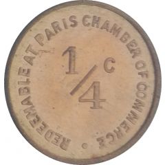 1/4 Cent - Paris Chamber of Commerce Paris, Illinois