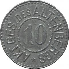 10 Pfennig - Essen Akt. Ges. des Altenbergs