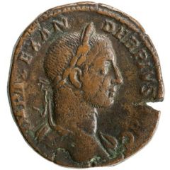 Sestertius - Severus Alexander P M TR P X COS III P P S C, Victory