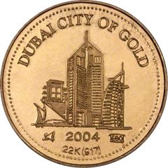 10 g Fine Gold - Dubai City of Gold DSF 2004 - World Family Coin