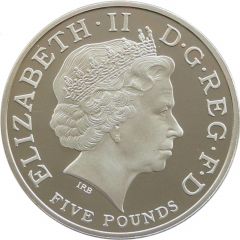 5 Pounds - Elizabeth II Prince Charles 60th Birthday, Platinum Piedfort
