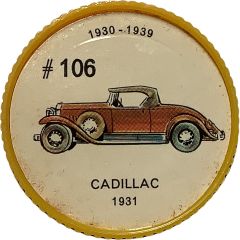 Token - Jell-O #106, Cadillac