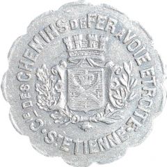 15 Centimes - COMPAGNIE DES CHEMINS DE FER A VOIE ETROITE - St Etienne [42]